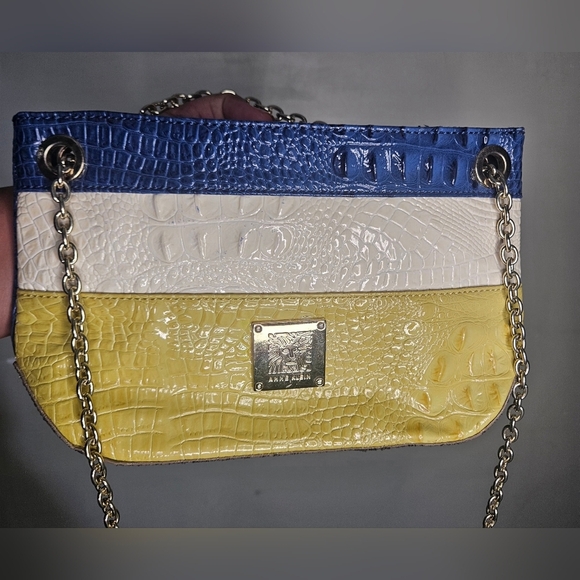 🧡💜💛Anne klein purse handbag Cocodrilo Simulation Skin ❤️🧡💜 - Picture 12 of 16